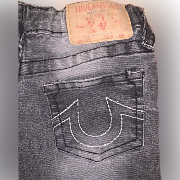 True Religion Gray Distressed Toddler Kids Jeans Pants Adustable Waist 5 - Picture 6 of 6
